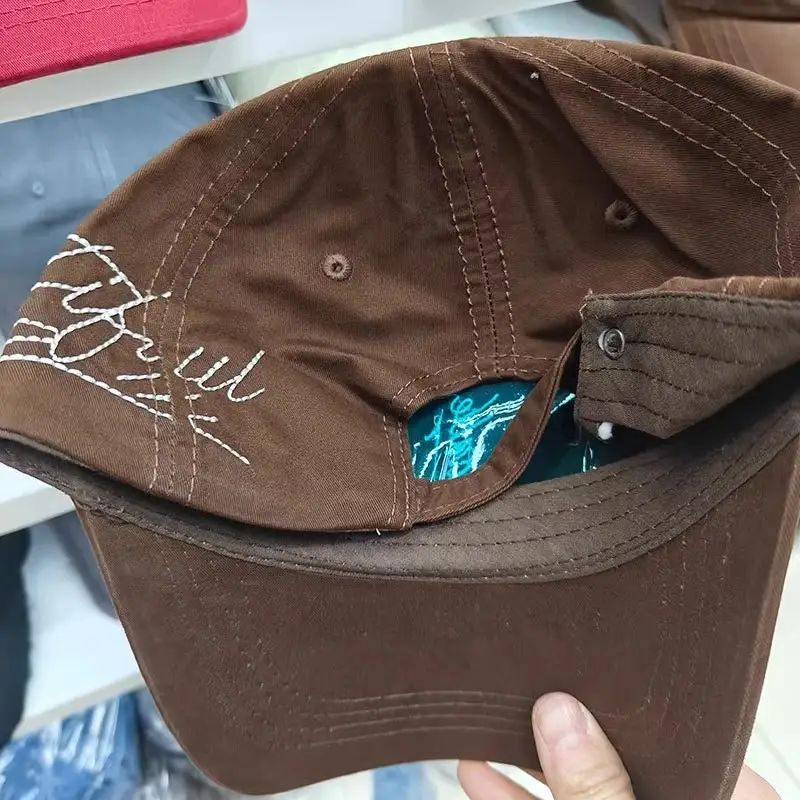 Women Brown Embroidered Baseball Cap Sun Protection — feature 11