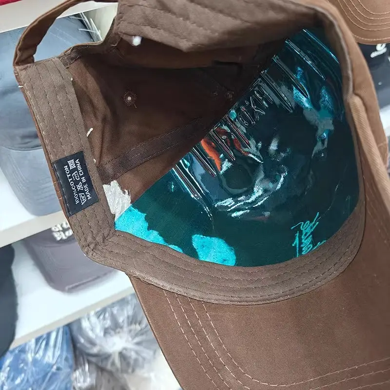 Women Brown Embroidered Baseball Cap Sun Protection — feature 13