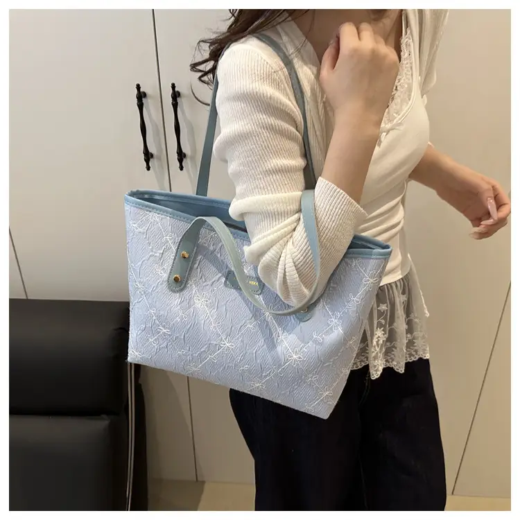 Women Quilted Light Blue Shoulder Bag 2025 — feature 13