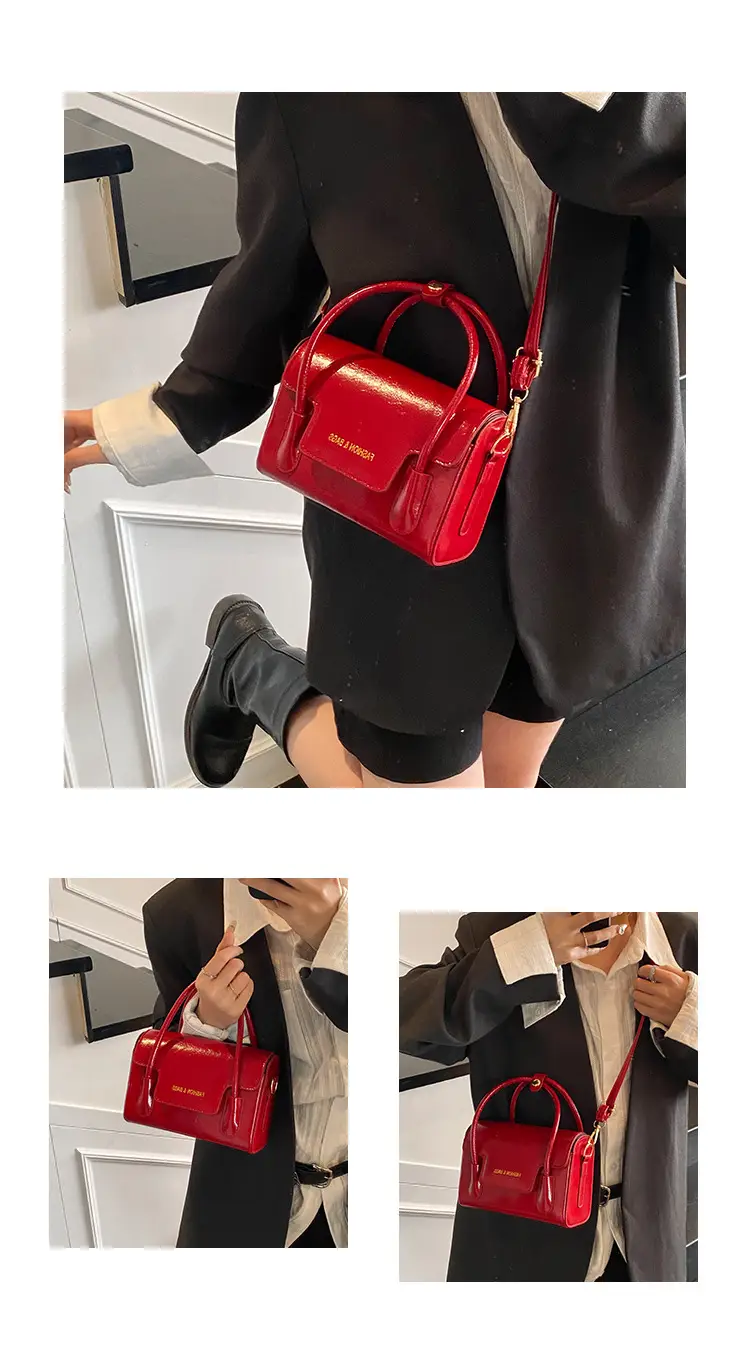 Red Square Mini Shoulder Bag for Women — feature 5