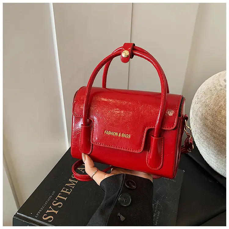 Red Square Mini Shoulder Bag for Women