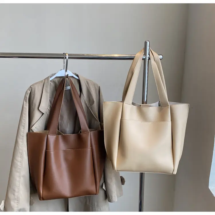 2025 Black Leather Tote Bag for Women Spring New — feature 18
