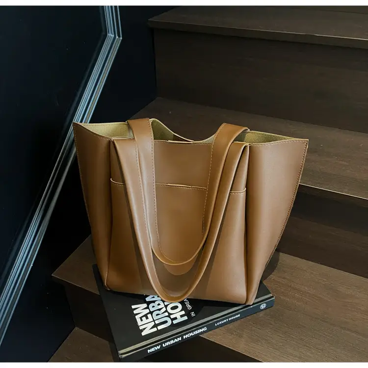 2025 Black Leather Tote Bag for Women Spring New — feature 31