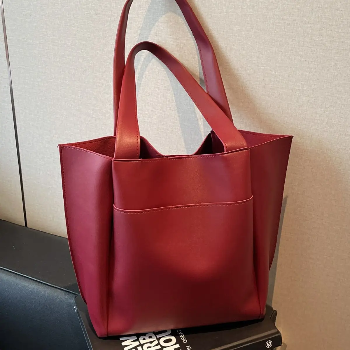 Women's Large Capacity Leather Tote Bag Brown 2026 - Image 8