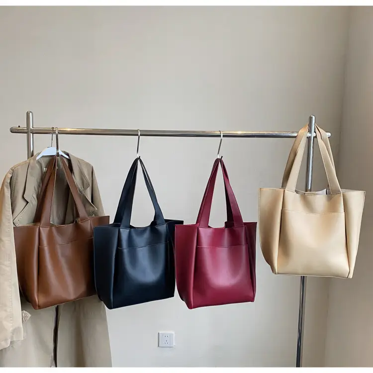 Women's Large Capacity Leather Tote Bag Brown 2026 — feature 12