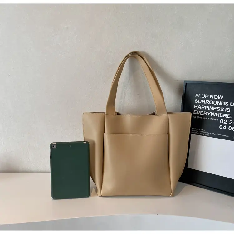 Women's Large Capacity Leather Tote Bag Brown 2026 — feature 19