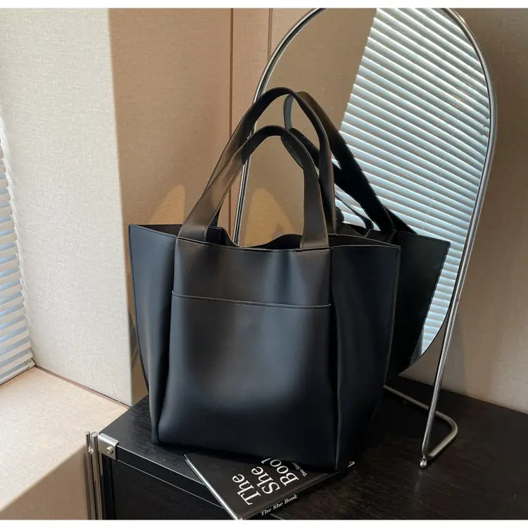 Women's Large Capacity Leather Tote Bag Brown 2026 — feature 42
