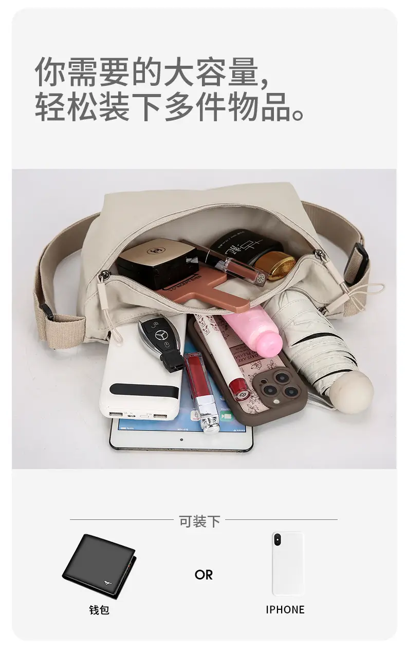 Women Crossbody Bag 2025 New Color Options Large Capacity Nylon — feature 8