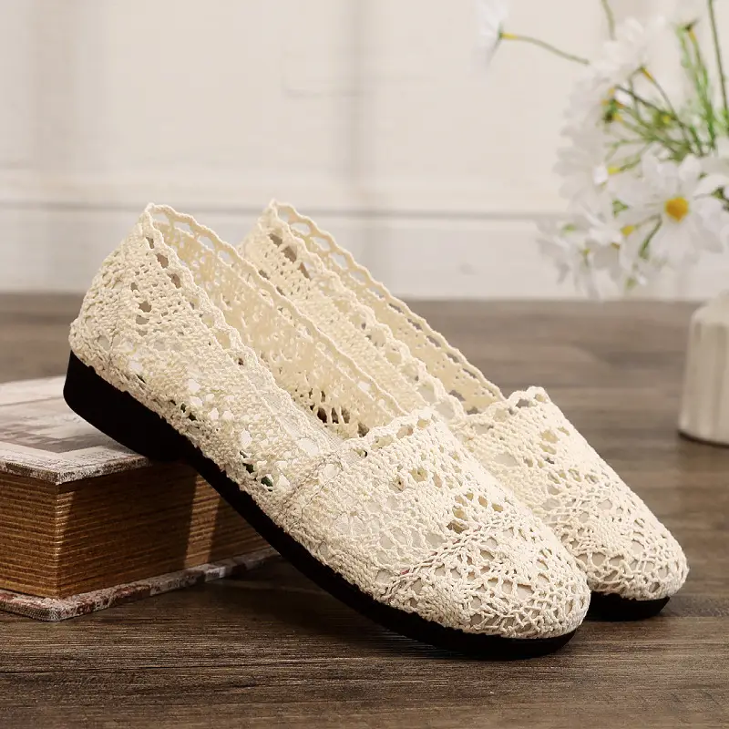 26 New Styles of Summer Soft-Soled Single Shoes, Mom Shoes, Mesh Shoes, Hollow Flat Slip-On Shoes, Lazy Shoes, Fisherman Shoes, Casual Shoes - Image 4