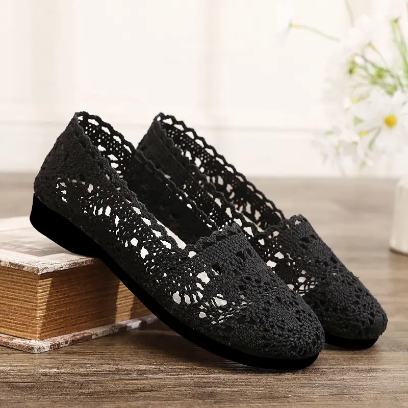26 New Styles of Summer Soft-Soled Single Shoes, Mom Shoes, Mesh Shoes, Hollow Flat Slip-On Shoes, Lazy Shoes, Fisherman Shoes, Casual Shoes - Image 5