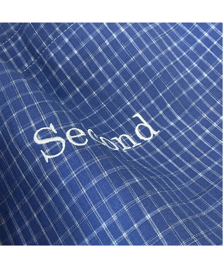 Blue Plaid Canvas Shoulder Bag for Women — feature 4