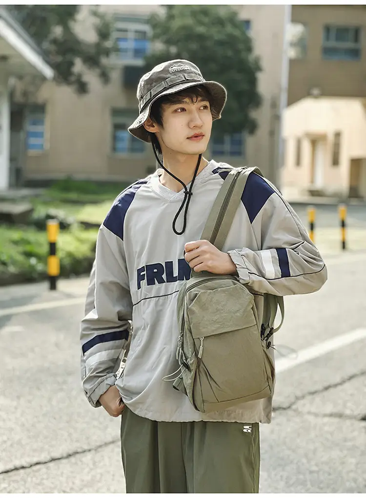 Men's Green Crossbody Backpack with Multiple Pockets — feature 29