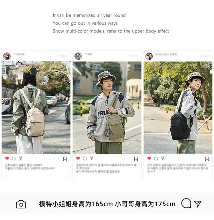 Men's Green Crossbody Backpack with Multiple Pockets — feature 4