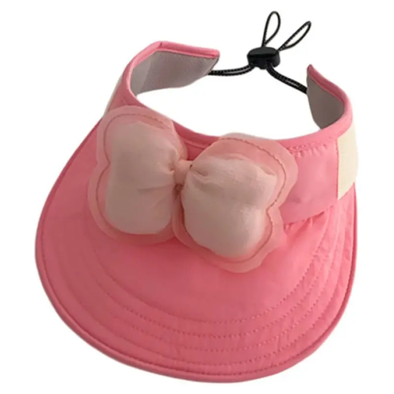 Children's Maroon Bow Sun Hat with Big Brim - Image 10
