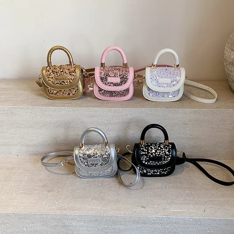 New Children's Princess Bag with Sparkle & Leather Detail - Image 4