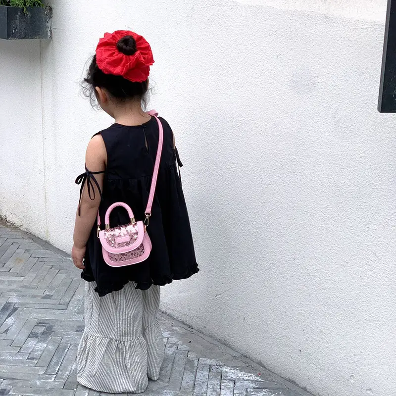 New Children's Princess Bag with Sparkle & Leather Detail - Image 6