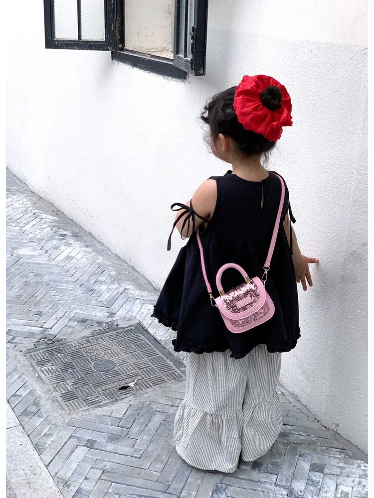 New Children's Princess Bag with Sparkle & Leather Detail — feature 2