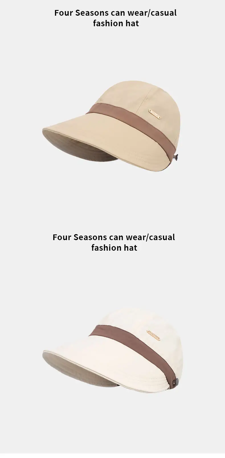 Women's Beige UV Hat Spring Autumn — feature 10