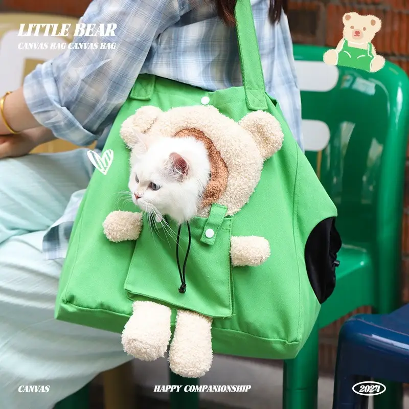 Yellow Soft Cat Backpack for Pet Dog Outgoing Bag - Image 5