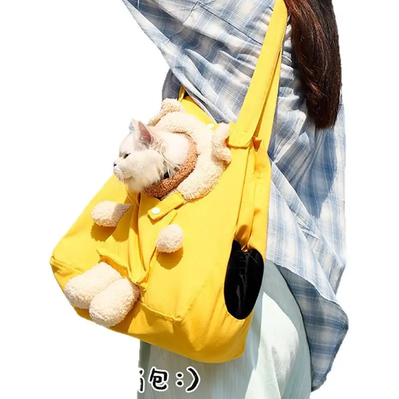 Yellow Soft Cat Backpack for Pet Dog Outgoing Bag - Image 7