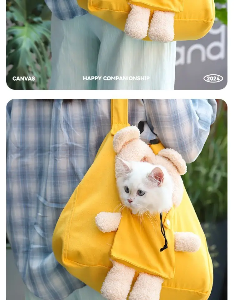 Yellow Soft Cat Backpack for Pet Dog Outgoing Bag — feature 11