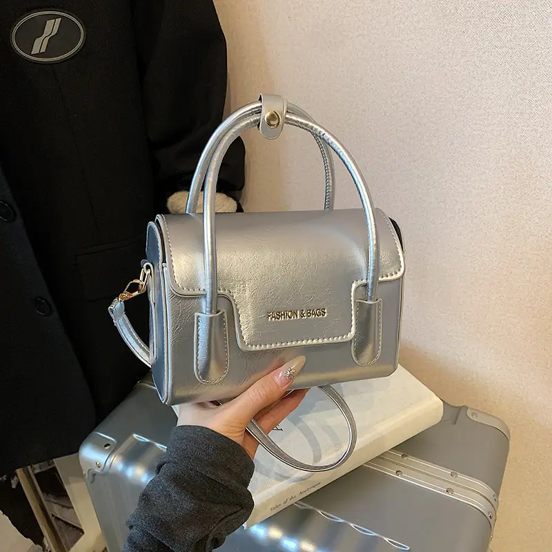 Women's White Leather Shoulder Bag 2025 New Fashion - Image 3
