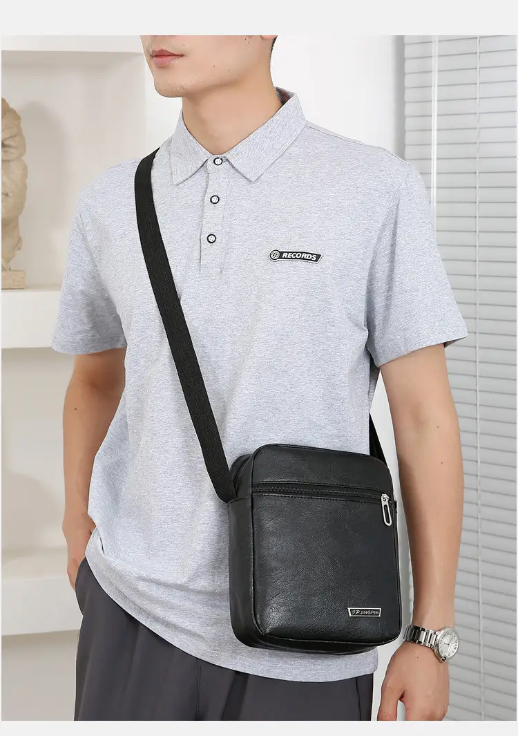 New Business Commuter Men's PU Leather Shoulder Bag Brown — feature 29