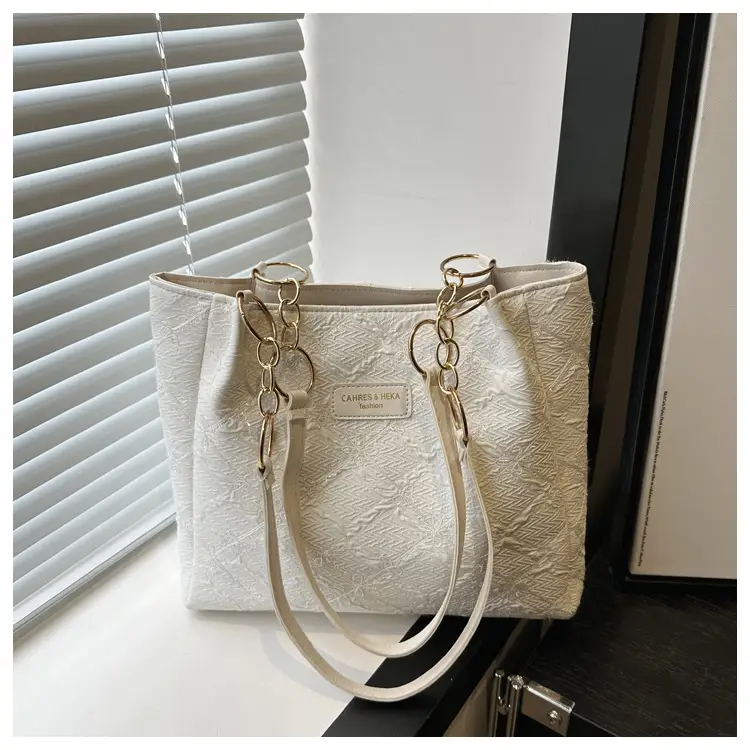 Pink Quilted Shoulder Tote Bag for Women — feature 17