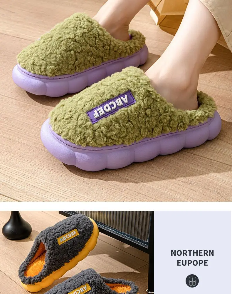 Women Winter Cotton Slippers Red Anti-Slip Warm 2023 — feature 14