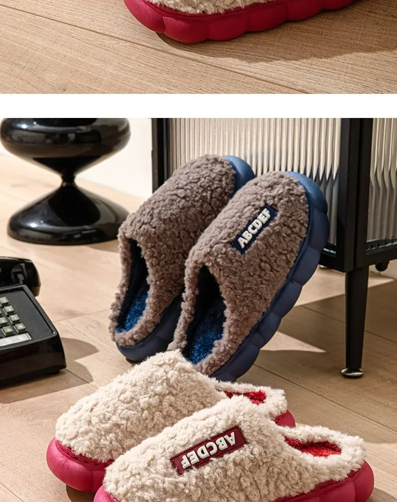 Women Winter Cotton Slippers Red Anti-Slip Warm 2023 — feature 16