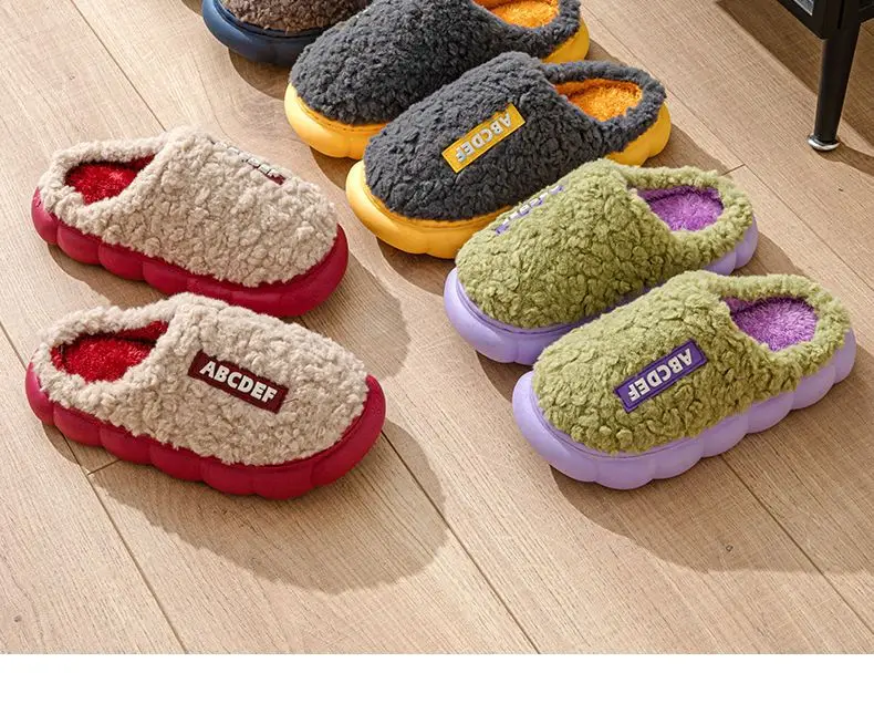 Women Winter Cotton Slippers Red Anti-Slip Warm 2023 — feature 4