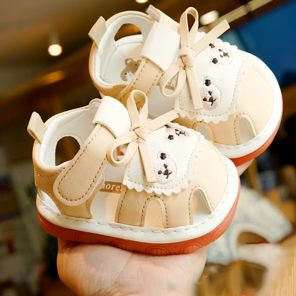 Toddler Sandals Brown Soft Sole 1-2Yrs Non-Slip
