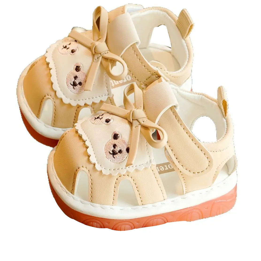 Toddler Sandals Brown Soft Sole 1-2Yrs Non-Slip