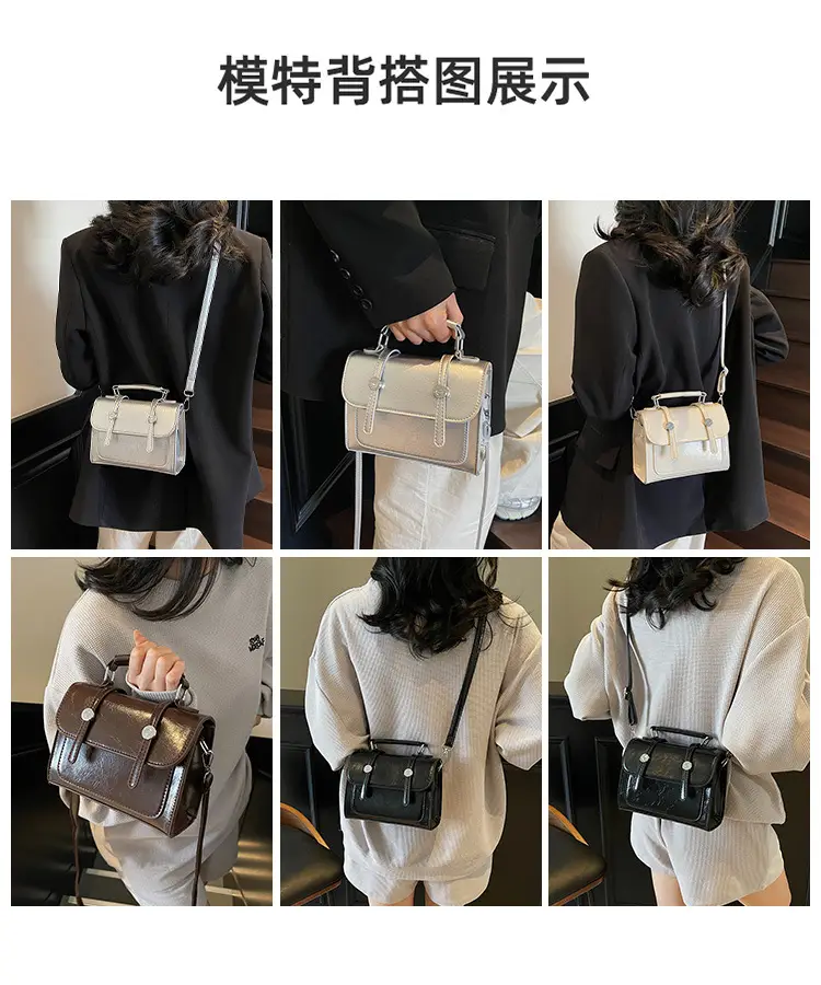 2025 Women's Cream Leather Shoulder Bag with Handle & Strap — feature 9