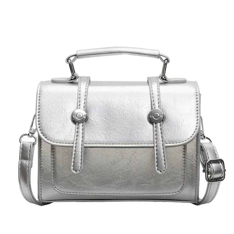 2025 Women's Cream Leather Shoulder Bag with Handle & Strap - Image 2