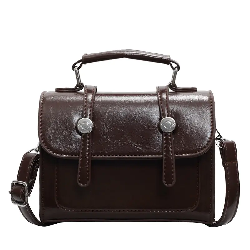 2025 Women's Cream Leather Shoulder Bag with Handle & Strap - Image 3
