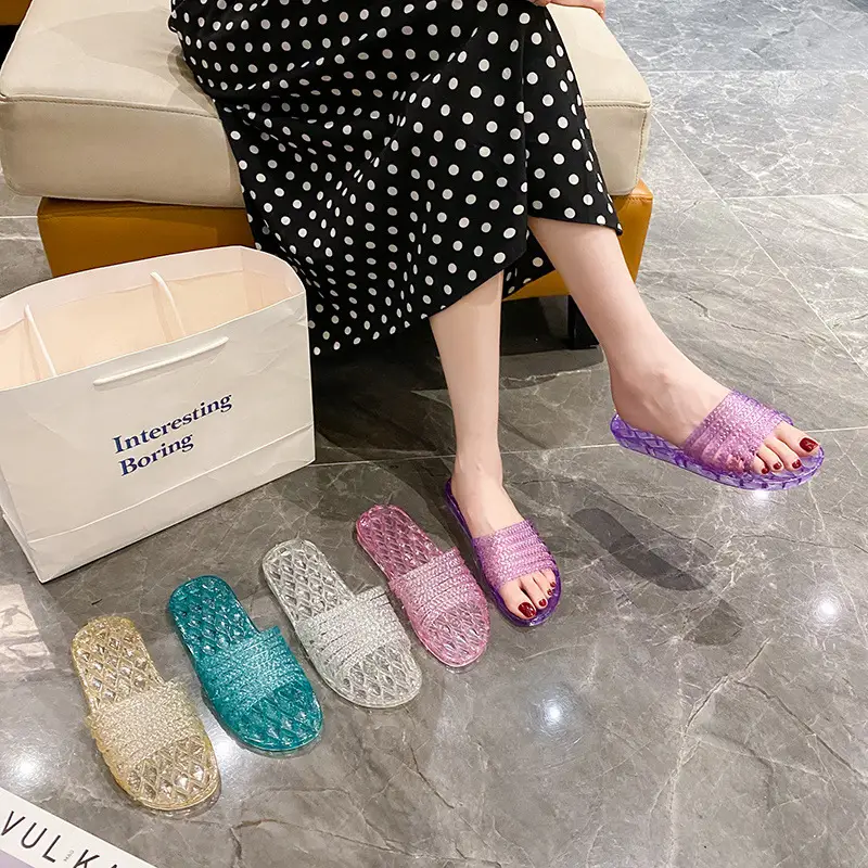 Crystal Bathroom Slippers Women's Indoor Stain-Resistant - Image 5
