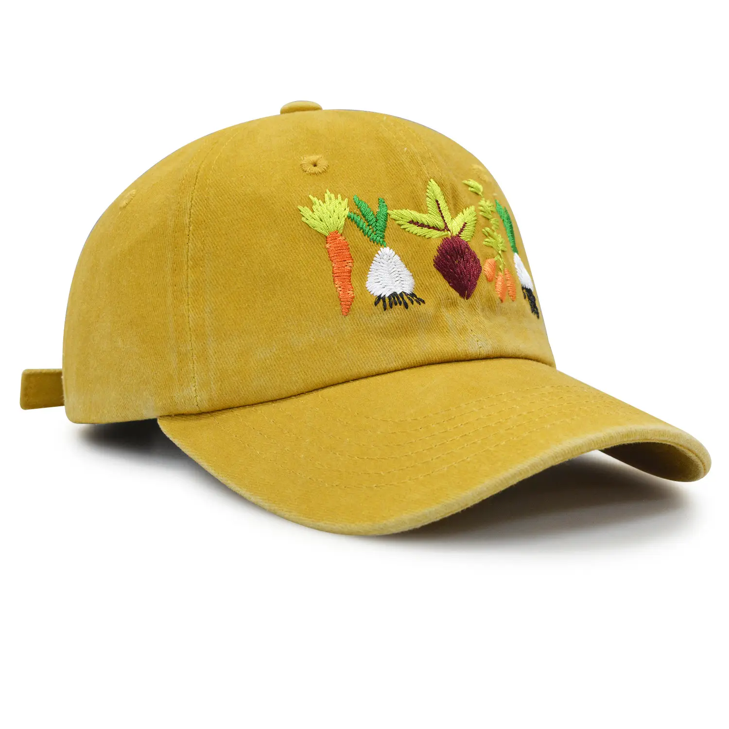 Women's Green Embroidered Cap with Floral Design — feature 10