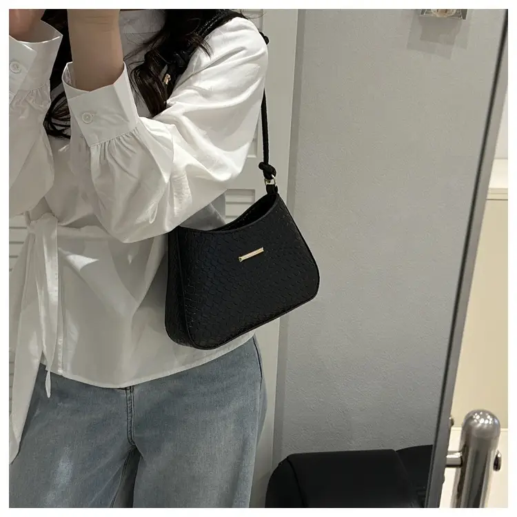 Vintage Brown Textured Underarm Bag for Women — feature 10