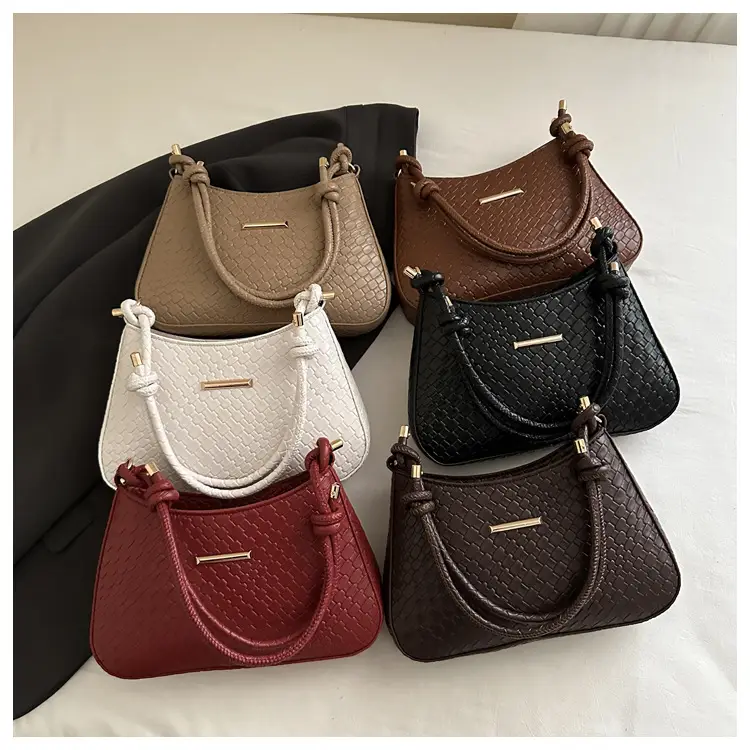 Vintage Brown Textured Underarm Bag for Women — feature 17