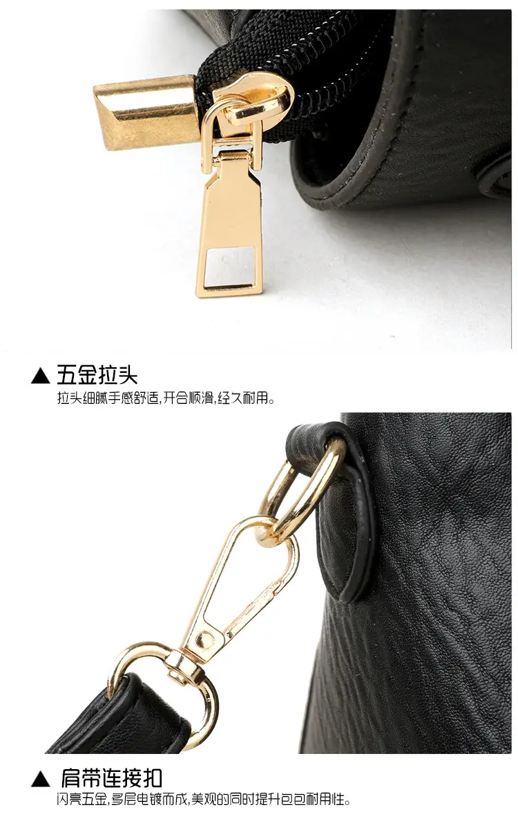 Women's Black Crossbody Shoulder Bag 2025 Retro Style — feature 10