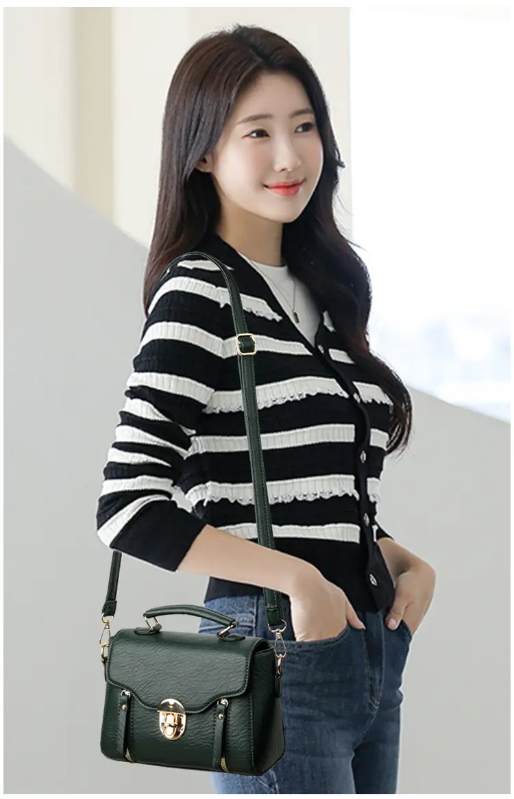 Women's Black Crossbody Shoulder Bag 2025 Retro Style — feature 14