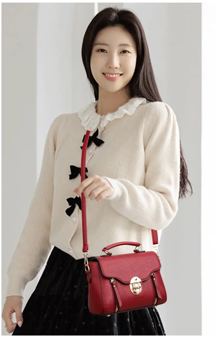 Women's Black Crossbody Shoulder Bag 2025 Retro Style — feature 15