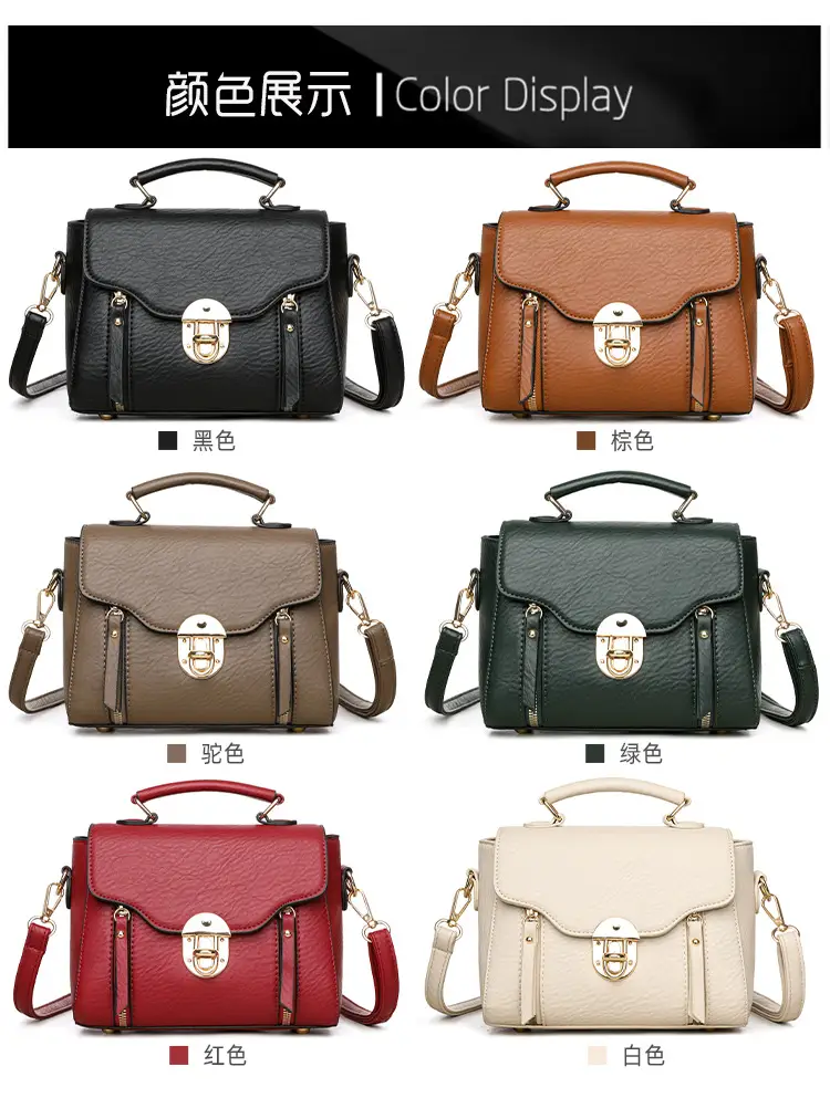 Women's Black Crossbody Shoulder Bag 2025 Retro Style — feature 5