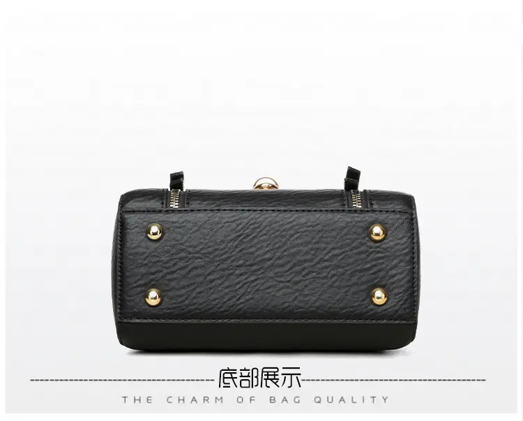 Women's Black Crossbody Shoulder Bag 2025 Retro Style — feature 8