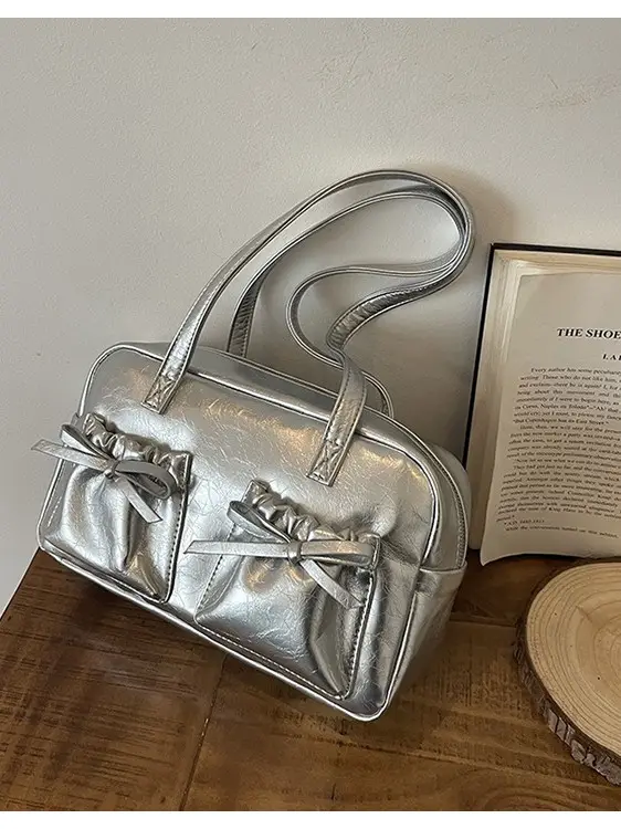 Silver Bow Crossbody Bag for Women 2026 - Image 5