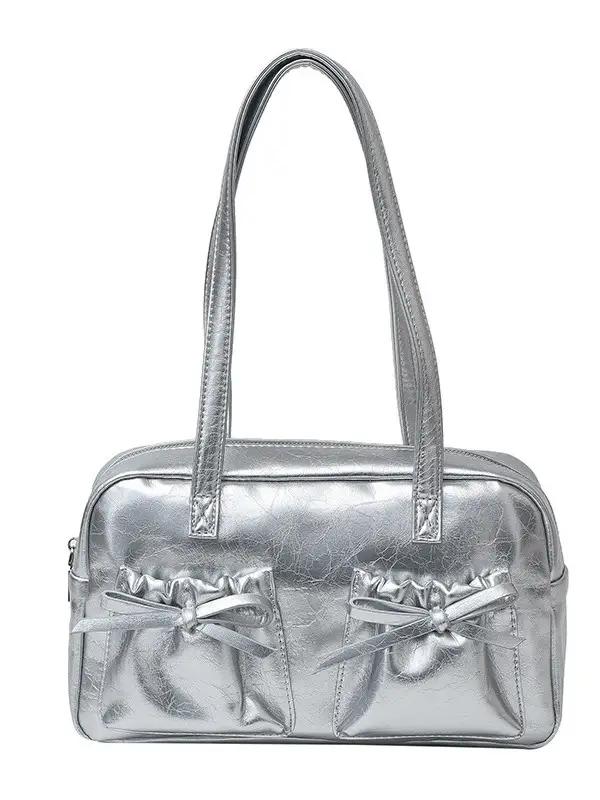 Silver Bow Crossbody Bag for Women 2026 - Image 9