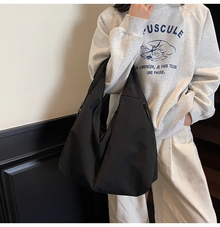 Women's Canvas Tote Bag Large Capacity Black 2025 — feature 23