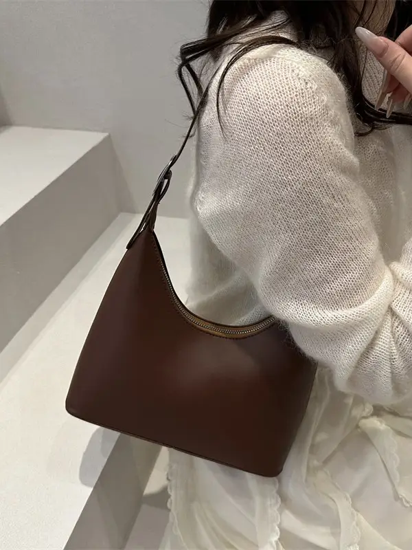Brown Leather Shoulder Bag for Women 2025 New Trend - Image 9