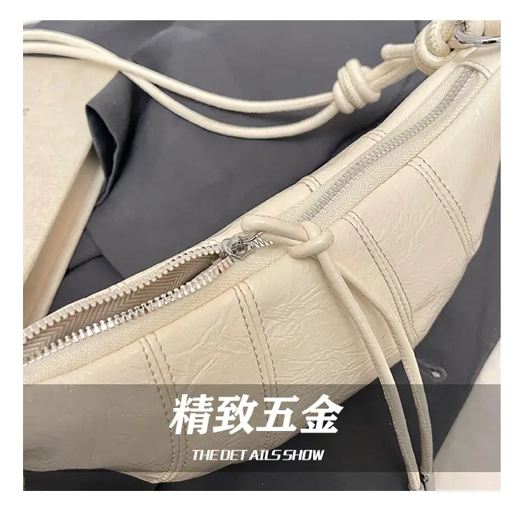 Women's Yellow Embossed Leather Shoulder Bag with Detachable Handle — feature 14